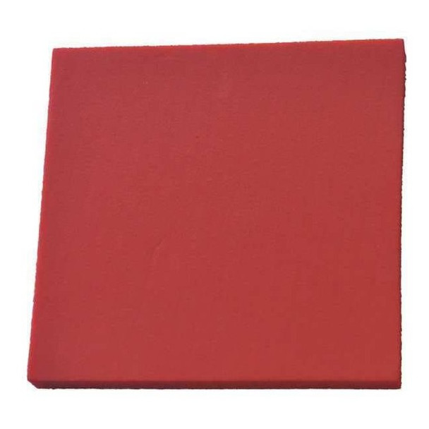 Foam Sheet, Crosslink, 24 in W, 24 in L, 1/8 in Thick, Red