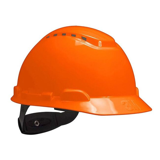 Hard Hat, HDPE, Pressure Diffusion Ratchet Suspension, High-Visibility Orange