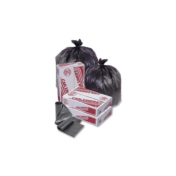 HD Mini Roll Trash Liner, 56 gal Glutton®, 22 µ, 43 in W x 48 in H, Black