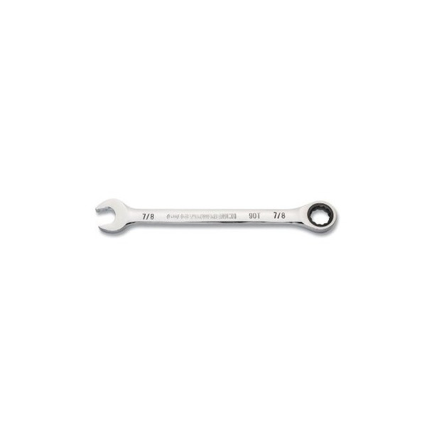 90-Tooth 12 Point Ratcheting Combination Wrench, SAE, 7/8 in