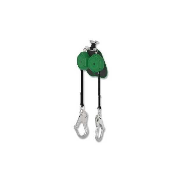 V-SHOCK® EDGE Leading Edge Fall Limiter, 6 ft, Twin Triple Action Carabiner, 310 lb, 36CL Snaphook, 2 Legs