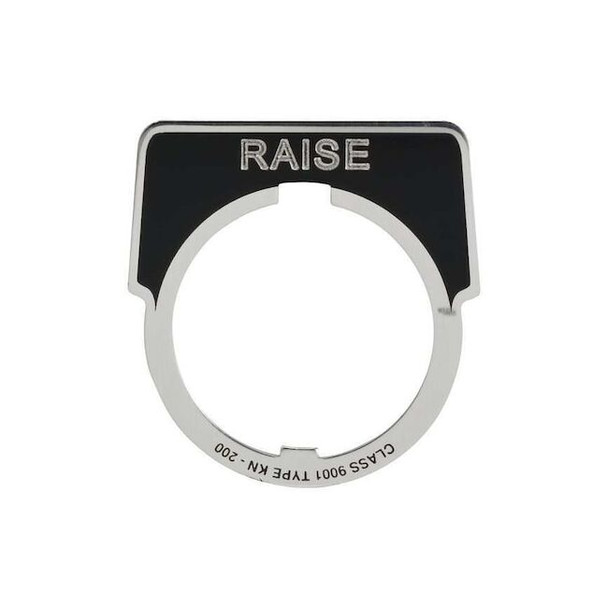 Schneider Electric Legend Plate,Half Round,Raise,Black 9001KN227