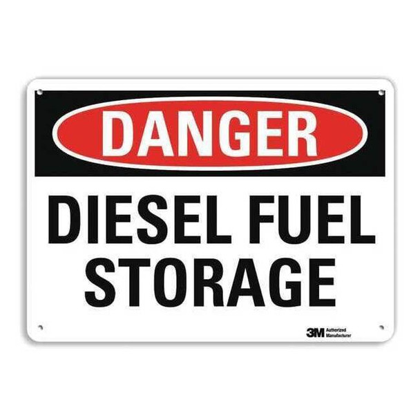 Lyle Danger Sign,4 Hole Mount,10in W x 7in H, U3-1299-RA_10X7 U3-1299-RA_10X7