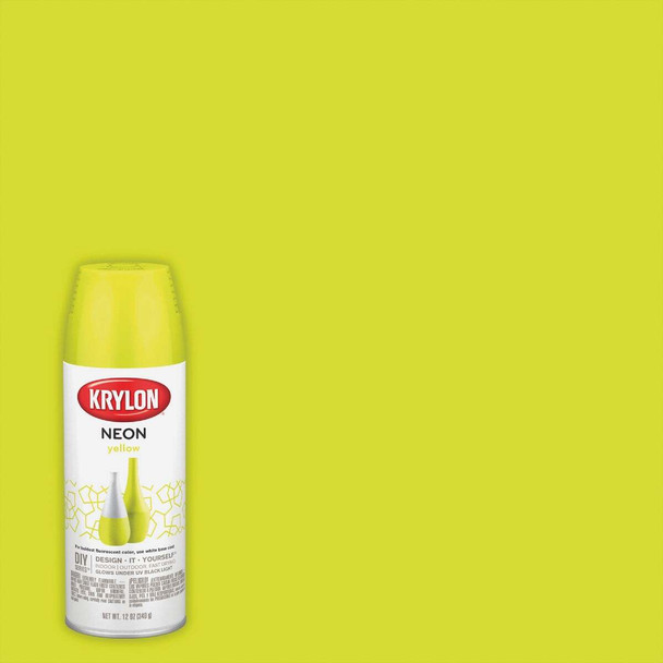Krylon 12 Oz. Neon Yellow Spray Paint K09074007