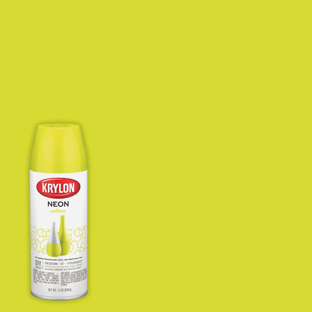 Krylon 12 Oz. Neon Yellow Spray Paint K09074007