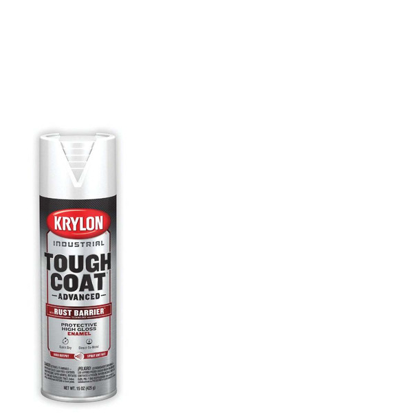Krylon Industrial Tough Coat 15 Oz. Gloss White Rust Barrier Spray Enamel