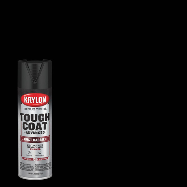 Krylon Industrial Tough Coat 15 Oz. Semi-Gloss Black Rust Barrier Spray Enamel