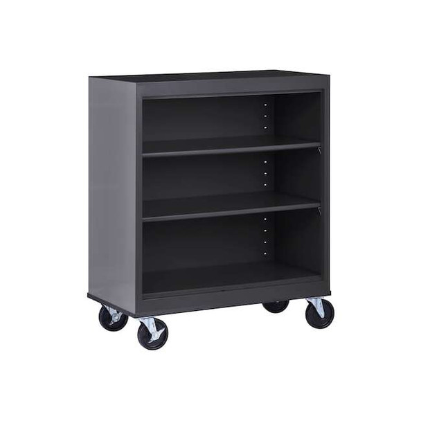 Sandusky Lee Mobile Welded Steel Bookcase, 36x18x36, Black BM20361836-09