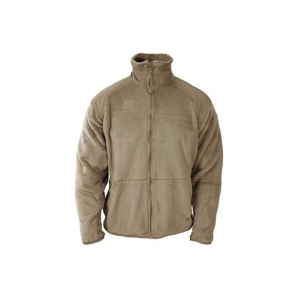 Propper Jacket, 100% Polyester Fleece, Nylon, Zip, Tan, L/XL F54880E233XL3
