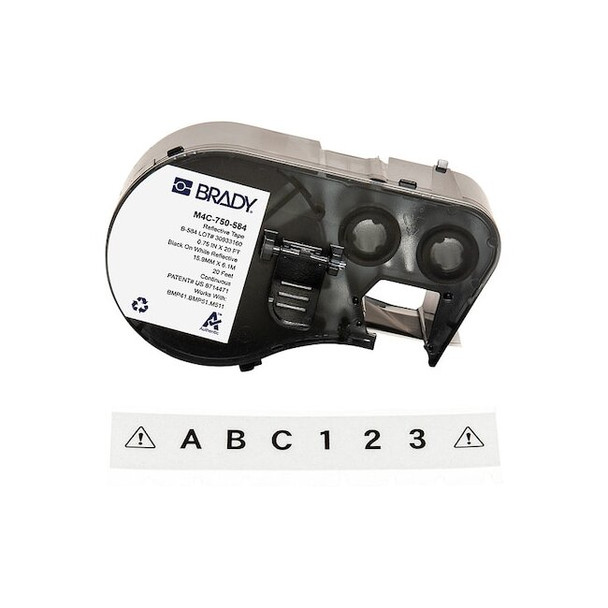 Brady Label/RibbonCartridge,White,Gloss,3/4inW M4C-750-584