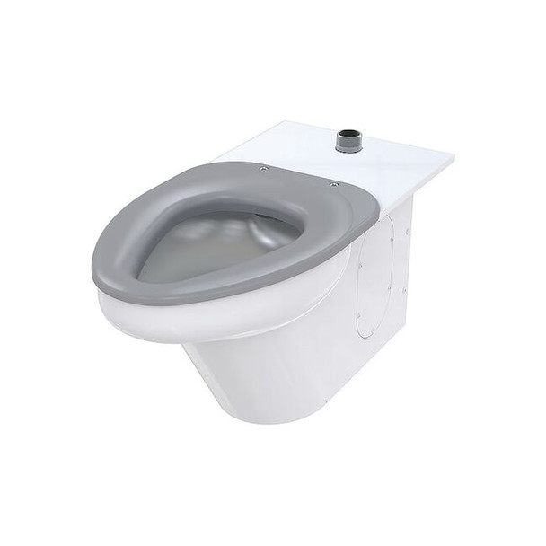 Tank Toilet, 1.28/1.6 gpf, Gravity Fed, Floor Mount, Elongated, White