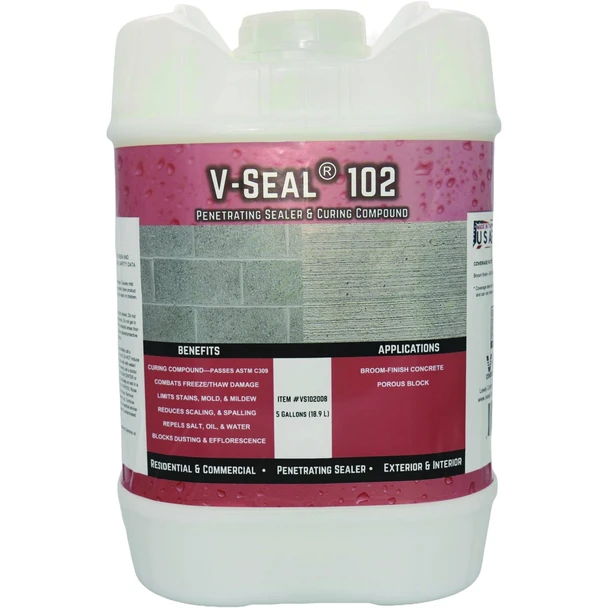 V-Seal 102 Penetrating Sealer & Curing Compound, 5 Gal. VS102008