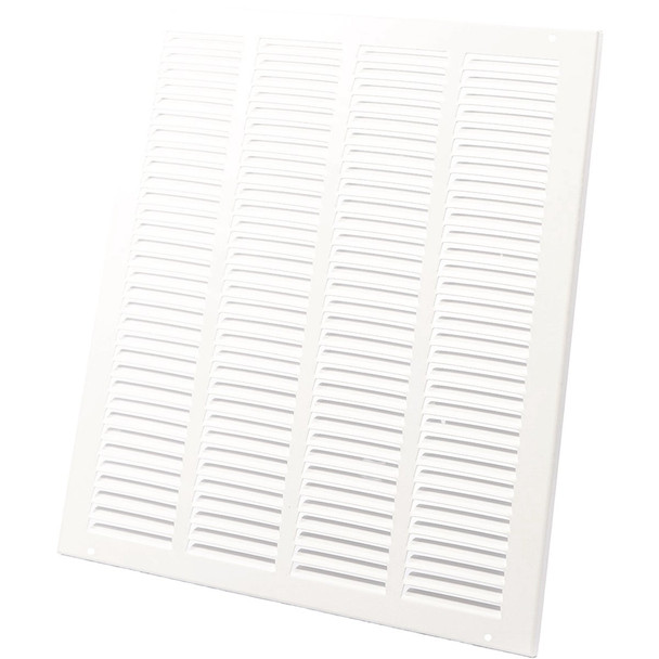 American Metal AmeriFlow 20 In. x 20 In. White Steel Return Air Grille 372W20X20