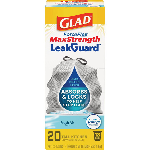 Glad ForceFlex MaxStrength 20ct 13g Frsh Ktchn Bag 22643