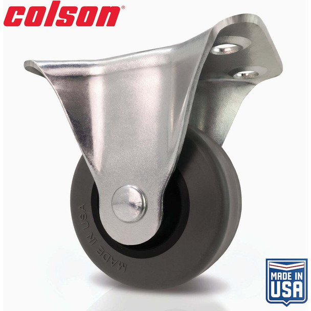Colson 2 In. Gray TPR Rigid Plate Caster 82245