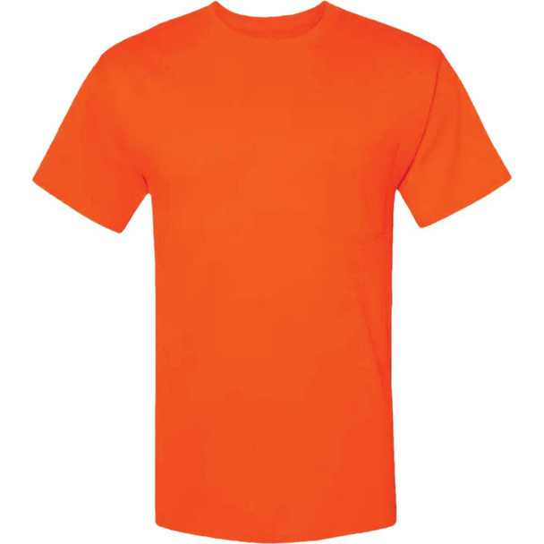 Hanes Men's Large Safety Orange Workwear T-Shirt (2-Pack) O5A752-H2C-L