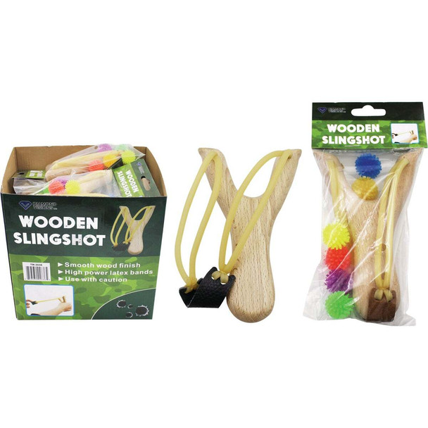 Diamond Visions Wooden Slingshot TM-2636 Pack of 18