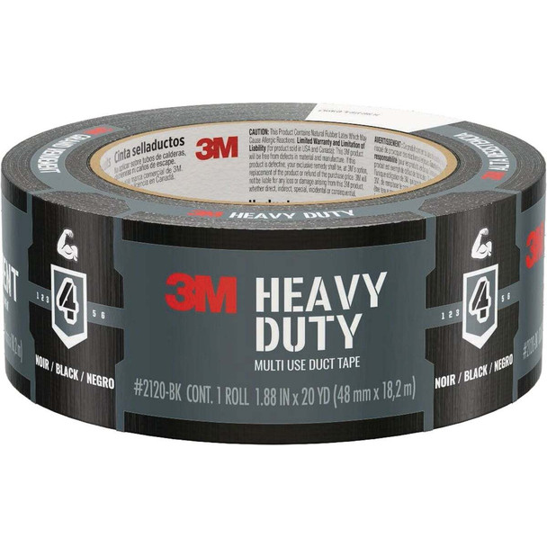 3M 1.88 In. x 20 Yd. Black Heavy Duty Duct Tape 2120-BK