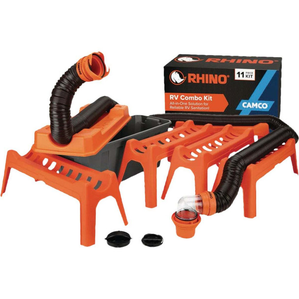 Camco Rhino RV Combo Kit with 20 Ft. RhinoFLEX Hose 43075