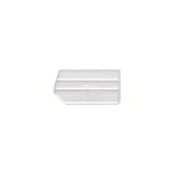 Plastic Bin Divider, Clear, 4 in L, 2 in H, 6 PK