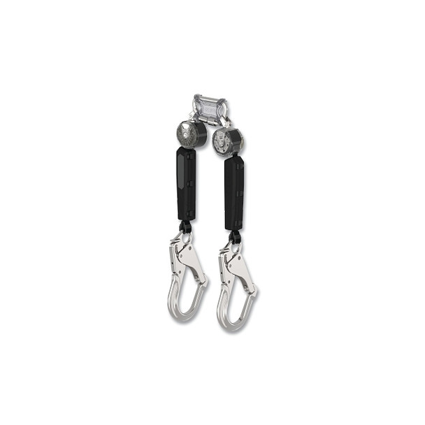 V-TEC® Personal Fall Limiter, Twin Leg, 6 ft, 400 lb Load Cap, AL36CL Top Connector, TLALTAK Bottom Connector