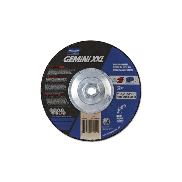 Type-27 1/4 in Grinding Wheels, 8,600 rpm, 10 per pack Pack of 10