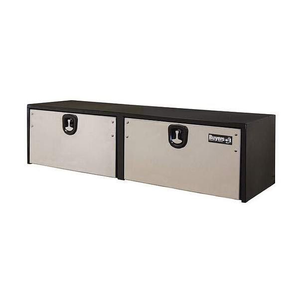 18x18x72 Inch Black Steel Truck Box With 2 Stainless Steel Doors