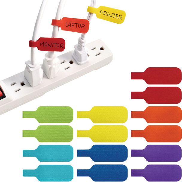 Wrap-It Storage Medium Multi-Color Cable Labels (14-Pack) 414-CL-MD-MC