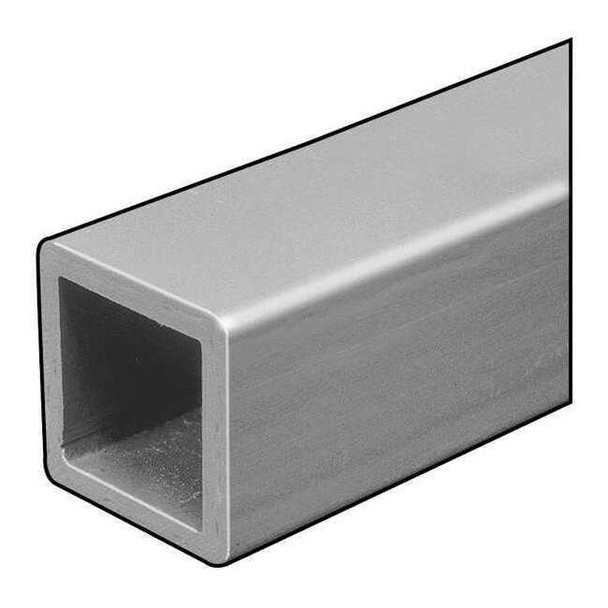 Fibergrate Sq Tube,ISOFR,Gry,1/4 T x2 In OD Sq,10Ft 1644300.02