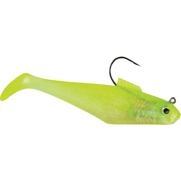 Berkley PowerBait 2 In. Shiner Chartreuse Pre-Rigged Swim Shad Lure (5-Pack)