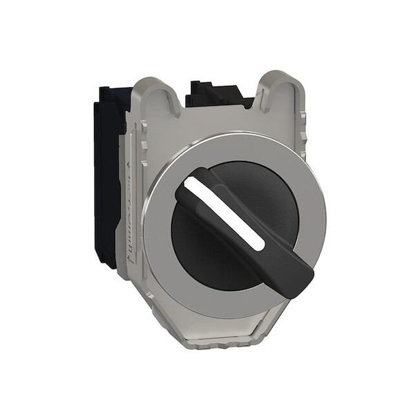 Schneider Electric Selector Switch, 2 Pos, 30 mm, Black XB4FD25