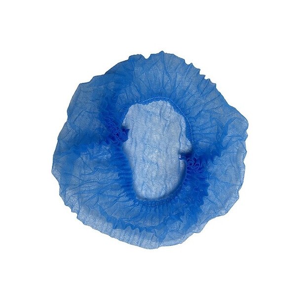 Condor Bouffant Cap, Polypropylene, 19 in Dia., Blue, 1000 PK 819RZ7