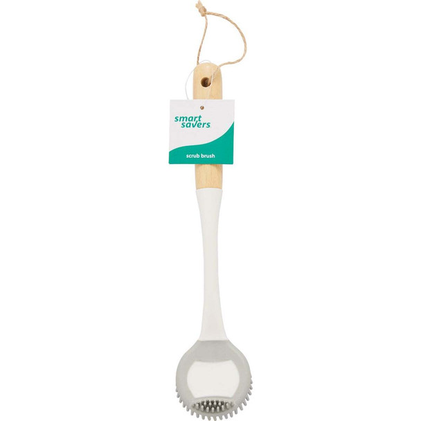 Smart Savers Wood Handle Scrub Brush am051 Pack of 12