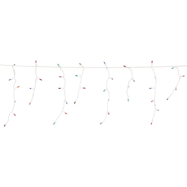 Holiday Wonderland Multi 100-Bulb Mini LED Glass Reflector Icicle Light Set
