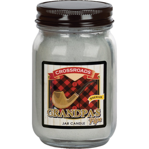 Crossroads Original Designs 12 Oz. Jar Candle, Grandpa's Pipe GPP