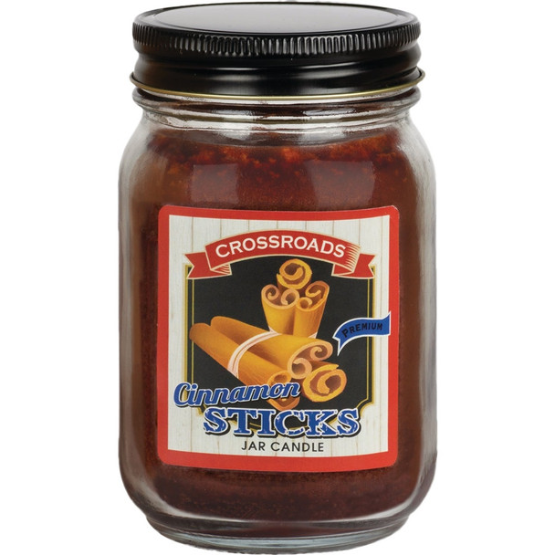 Crossroads Original Designs 12 Oz. Jar Candle, Cinnamon Sticks CSP