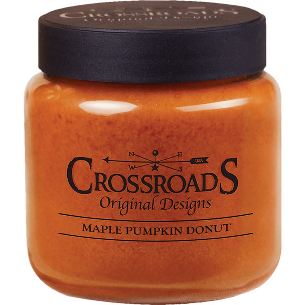 Crossroads Original Designs 16 Oz. Jar Candle, Maple Pumpkin Donut MPD16