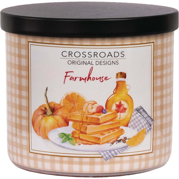 Crossroads Original Designs 15 Oz. Wrapped Jar Candle, Farmhouse FHWV