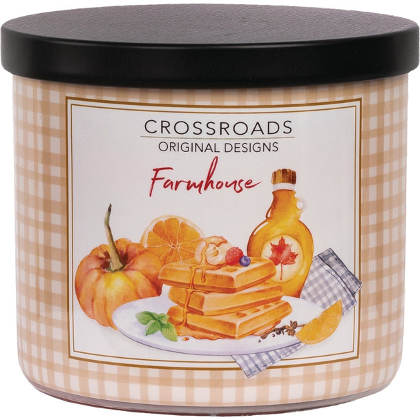Crossroads Original Designs 15 Oz. Wrapped Jar Candle, Farmhouse FHWV