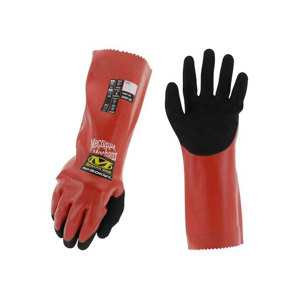 S2EP02 Chemical Resistant Gloves, HPPE, 15 in L, 1 in, Red, 9, 1 PR