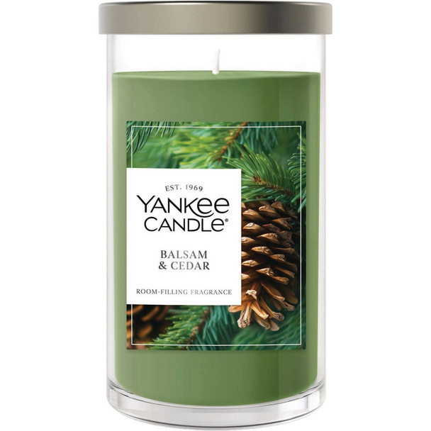 Yankee Candle 14-1/4 Oz. Balsam & Cedar Medium Pillar Candle 1632965