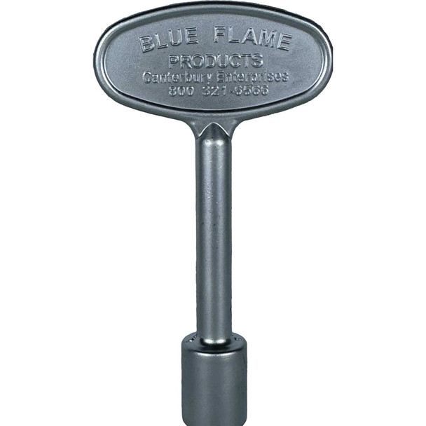 Blue Flame 3 In. Satin Chrome Finish Universal Fit Log Lighter Gas Valve Key