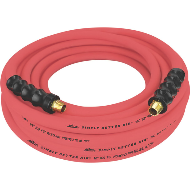 ULR Ultra Lightweight Rubber Hose, 1/2" ID x 50 ft., 3/8" MNPT ULR125038