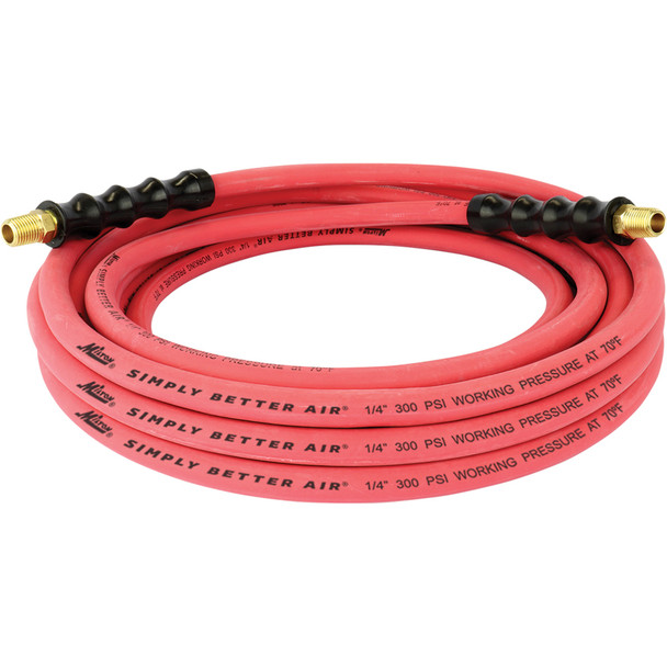 ULR Ultra Lightweight Rubber Hose, 1/4" ID x 25 ft., 1/4" MNPT ULR142514