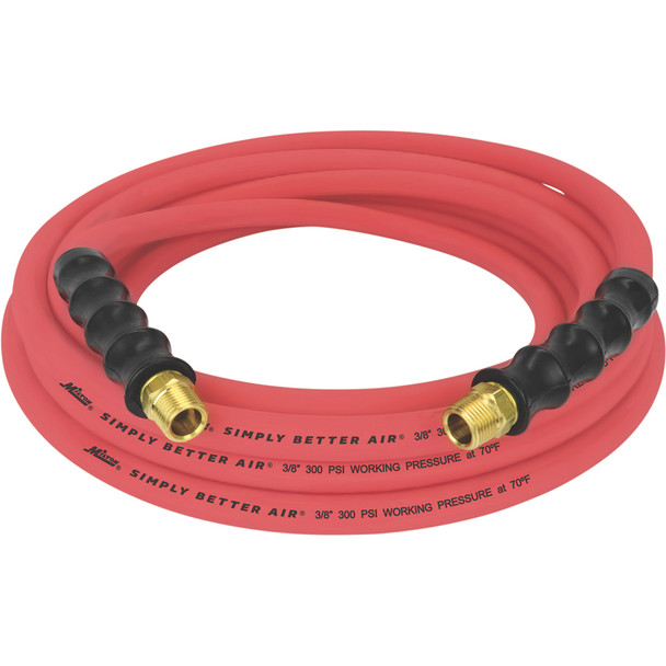 ULR Ultra Lightweight Rubber Hose, 3/8" ID x 25 ft., 3/8" MNPT ULR382538
