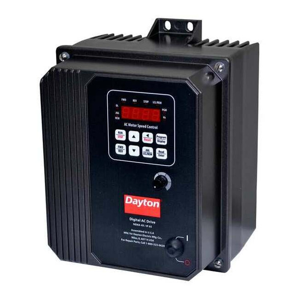 Dayton Variable Frequency Drive, Black/Gray 13E648