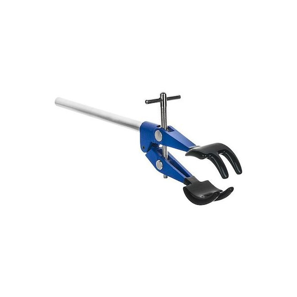 Lab Clamp on Rod, 4 Finger Prong, Vinyl Coated, 4.1" (10.5cm) max open