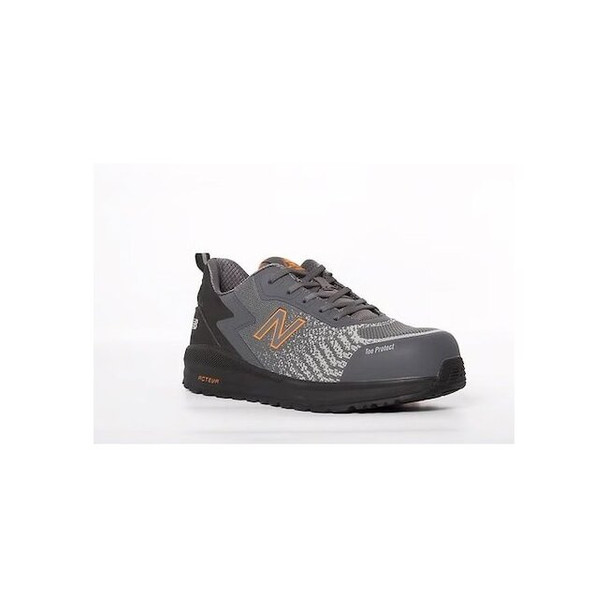 Men's Composite Toe Athletic Shoe, Gray/Orange, 7 1/2, D, MIDSPWGR