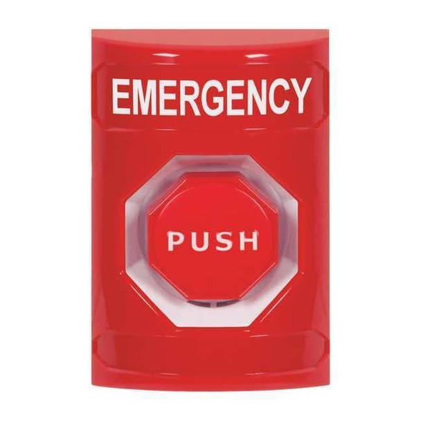 Emergency Push Button,Red,Polycarbonate