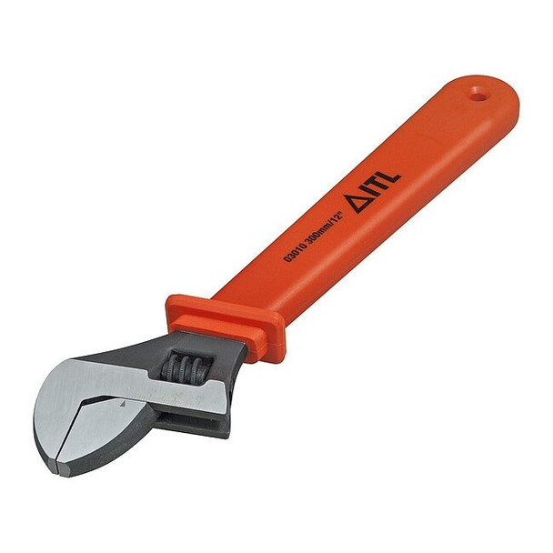 Itl 1000V Insulated Adjustable Wrench, 12" 03010